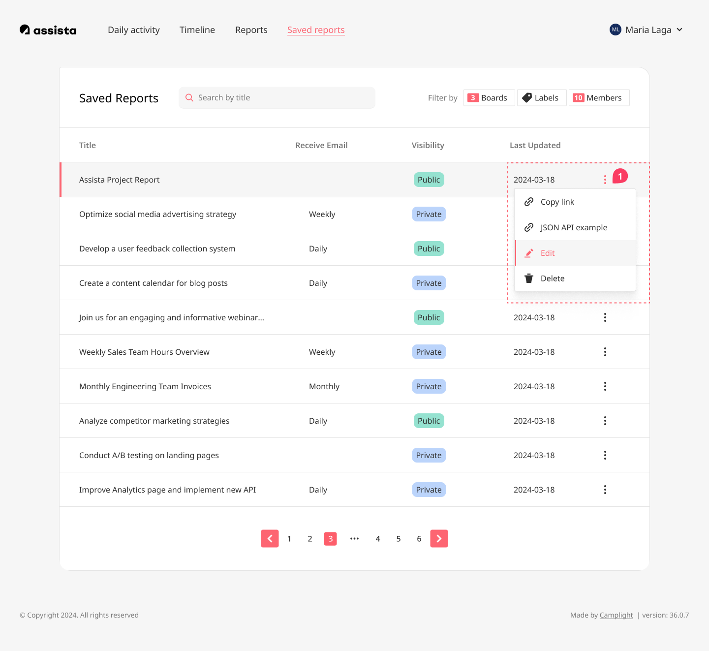 Adding passkey to existing report